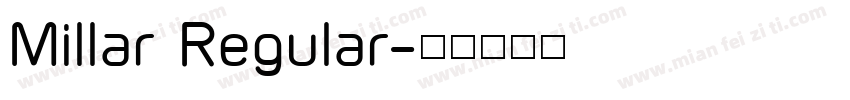 Millar Regular字体转换